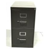 Dark brown 2 drawer file cabinet