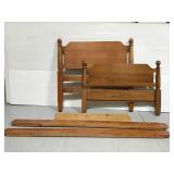 Vintage twin maple bed frame w/headboard