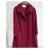 Vintage Modern Lady maroon long coat