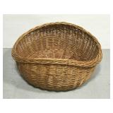 Large brown woven wicker basket