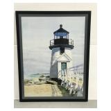 Nice lighthouse watercolor framed print