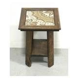 Mini end table with Italian tile center piece