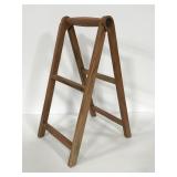 Small vintage wood folding ladder