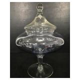 Vintage glass lidded candy dish