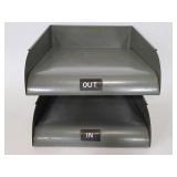 Vintage industrial steel desktop organizer