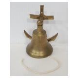 Brass ship anchor bell