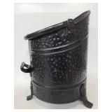 Vintage hammered scuttle bucket