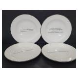 Set of four Pottery Barn cocktail plates