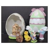 Easter lot with figures and cookie jar