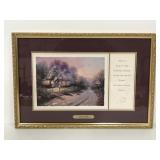 Teacup cottage by Thomas Kincaid framed print