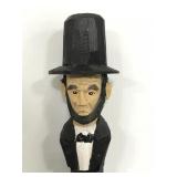 Hand carved Abraham Lincoln walking stick-p