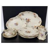 Vintage Warwick USA 10-pc floral china dish set