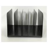 Black metal desk organizer