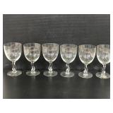 Set of 6 fostoria contour goblets