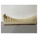 Set of 4 vintage wooden garden fence sections