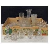 Huge lot of vintage etched & cut glassware