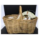 Large basket of Easter bunny decor