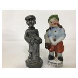 Vintage metal & porcelain golf figures