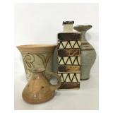 Four vintage pottery vases