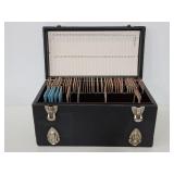 Double sided slide case with slides