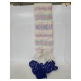 Aris scarf and knitted mittens