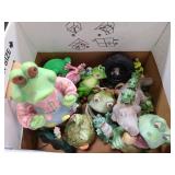 Collection of frog figurines