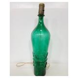 Vintage glass bottle lamp