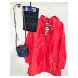 Totes rain jacket, Rosetti purse & Schonfeld scarf