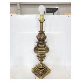 Heavy vintage brass table lamp