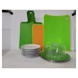 Cutting boards, small plates, and dessert saver