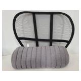 Two pieces for lumbar support