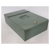Green metal lock box