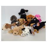 Nine dog TY beanie babies