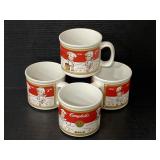 Set of four ceramic Campbell