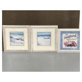 Lot of 3 coastal art prints