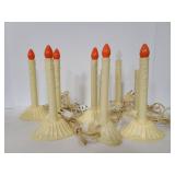 Vintage lot of plastic light up candlesticks
