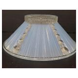 Art deco glass ceiling lamp shade w/ blue
