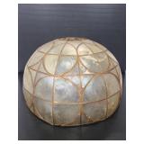 Vintage dome pearl shell lamp shade