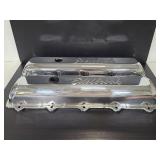 Two vintage Olds Edelbrock header covers