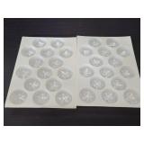 Thirty small vintage crystal star pendants