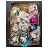 Lot of 12 vintage mercury glass ornaments