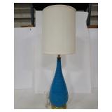Blue art deco resin lamp