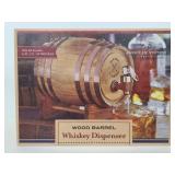 New in box vintage style wood whiskey barrel