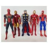 Five oversized superheroes