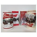 2015 & 2016 Budweiser Holiday steins