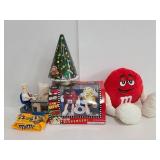 M&M lot with Dilbert dispenser