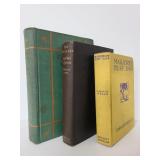 Vintage antique book trio