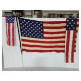 Three American flags