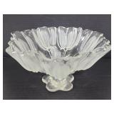 Glass tulip pedestal bowl