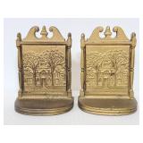 Pair of vintage B&H brass bookends